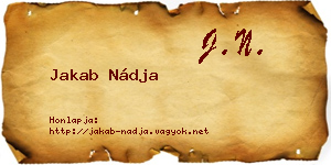 Jakab Nádja névjegykártya